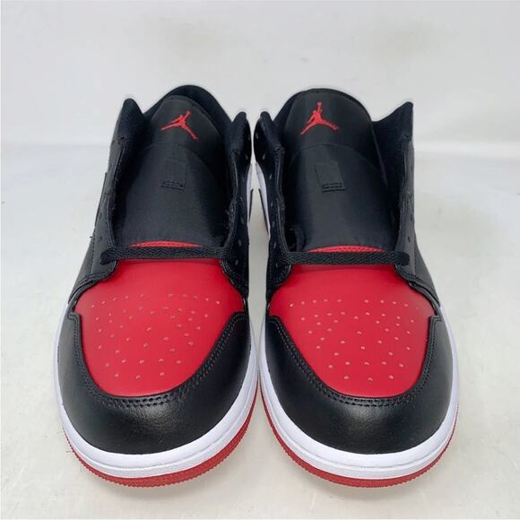 Nike Air Jordan 1 Low Bred Toe Gym Red Black 553558-161 Men's Size 14 - Picture 2 of 5
